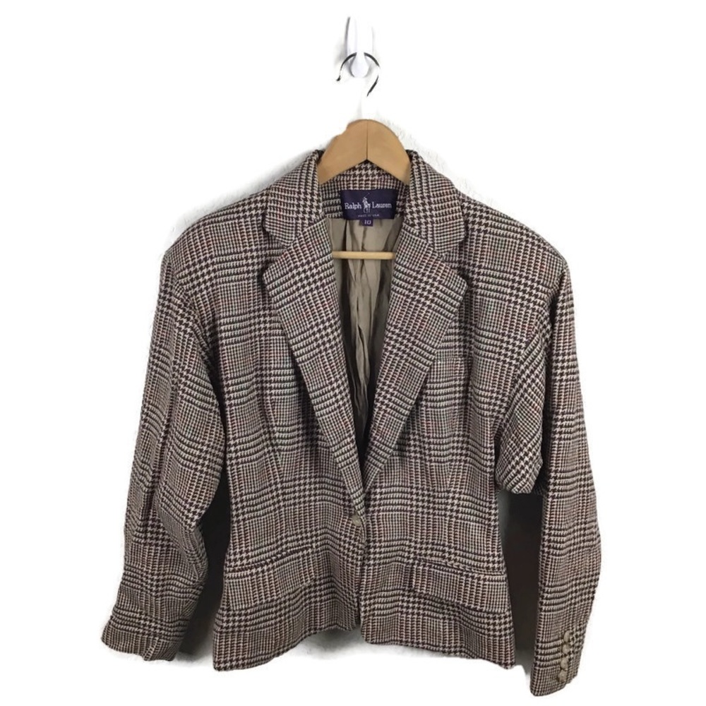 Ralph Lauren Purple Label Collection Jacket Houndstooth VTG